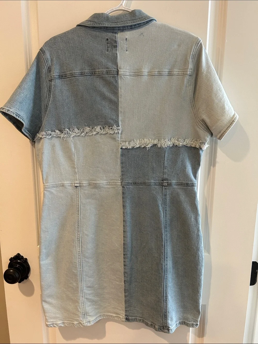 Denim Patchwork Dress - Picture 3 of 7